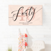 Roos Gold Foil 40th BirthdayBanner Spandoek (Insitu)