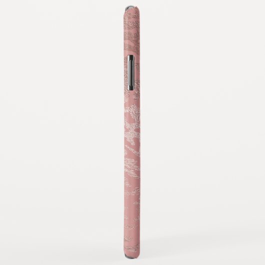 Roos Gold Foil Animal Pattern Monogram Case-Mate iPhone Case (Achterkant/rechts)
