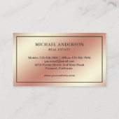 Roos Gold Foil Antiek Sleutel Onroerend goed Visitekaartje (Achterkant)