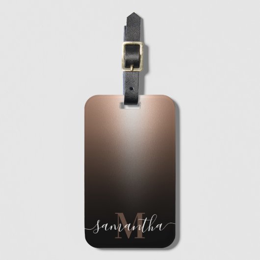Roos Gold Foil Bagagelabel (Voorkant (verticaal))