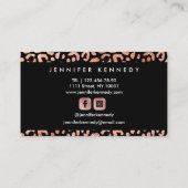 Roos Gold Foil Beauty Salon Visitekaartje (Achterkant)