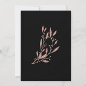 Roos Gold Foil Bespaar de datumkaarten met zwarte Save The Date (Achterkant)