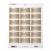 Roos Gold Foil Black Luxury Typografie Afstuderen Etiket (Full Sheet)