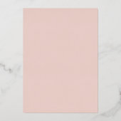 Roos Gold Foil & Blush Flowers Weddenschap Folie Uitnodiging (Achterkant)