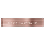Roos Gold Foil | Blush Pink Metallic Professional Naambordje (Voorkant)