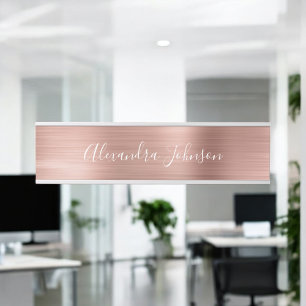 Roos Gold Foil   Blush roze Folie Moderne Deurbordje