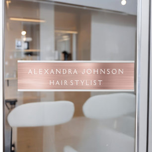 Roos Gold Foil   Blush roze Folie Moderne Deurbordje