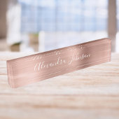 Roos Gold Foil | Blush roze Folie Moderne Naambordje