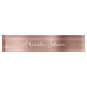 Roos Gold Foil | Blush roze Folie Moderne Naambordje (Voorkant)