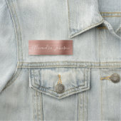 Roos Gold Foil | Blush roze Folie Moderne Naamplaatje (In situ)