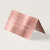 Roos Gold Foil | Blush roze Folie Moderne Visitekaartje (Voorkant)