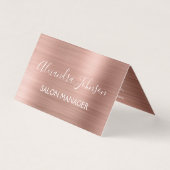 Roos Gold Foil | Blush roze Folie Moderne Visitekaartje (Voorkant)