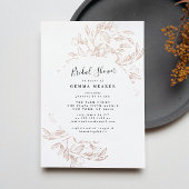 Roos Gold Foil Botanisch Vrijgezellenfeest Invite Folie Uitnodiging