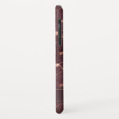 Roos Gold Foil - Bourgogne Pattern - Jouw naam toe Case-Mate iPhone Case (Achterkant/links)