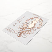 Roos Gold Foil bruid bruiloft Folie Uitnodiging (Gedraaid)