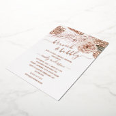 ROOS GOLD FOIL Brunch en eventueel Vrijgezellenfee Folie Uitnodiging (Gedraaid)