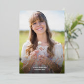 Roos Gold Foil Calligrafie Fotografie GraduPartij Folie Uitnodiging (Staand Voorkant)