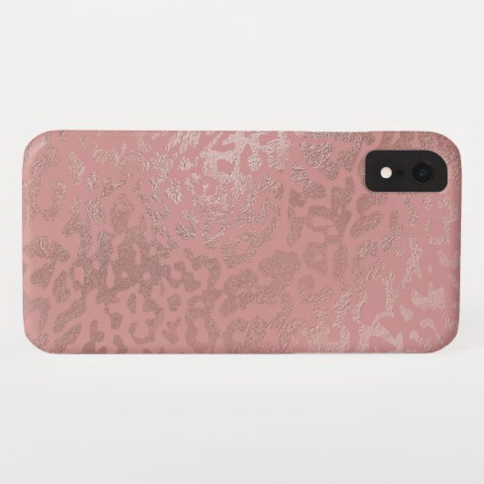 Roos Gold Foil Cheetah Animal Patroon Case-Mate iPhone Case (Achterkant (horizontaal))