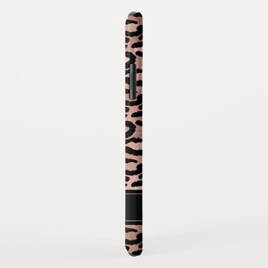 Roos Gold Foil Cheetah Pattern - Persoonlijke naam Case-Mate iPhone Case (Achterkant/rechts)