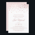 Roos Gold Foil Confetti Bat Mitswa Uitnodiging<br><div class="desc">Moderne en vrouwelijke Bat Mitswa-uitnodiging met faux roos gouden confetti-stippen. Overeenkomende objecten zijn beschikbaar.</div>