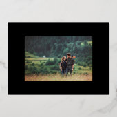 Roos Gold Foil Confetti Engagement Party nodigt ui Folie Uitnodiging (Achterkant)