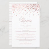 Roos Gold Foil Confetti Stippen Weddenschapskaart (Voorkant / Achterkant)