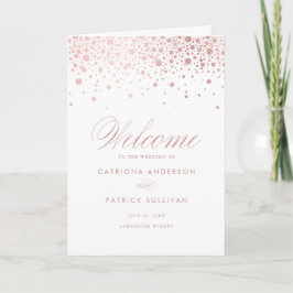 Roos Gold Foil Confetti Stippen White Wedding Book Programma