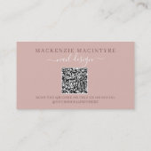 Roos Gold Foil Copper Brusg QR Code Visitekaartje (Achterkant)