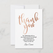 Roos Gold Foil , dank u wel! Bedankkaart (Voorkant)