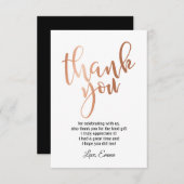 Roos Gold Foil , dank u wel! Bedankkaart (Voorkant / Achterkant)