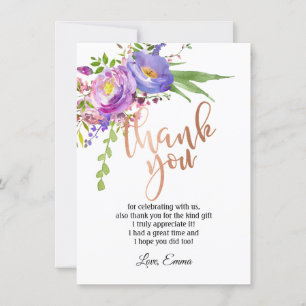 Roos Gold Foil , dank u wel! Kaart