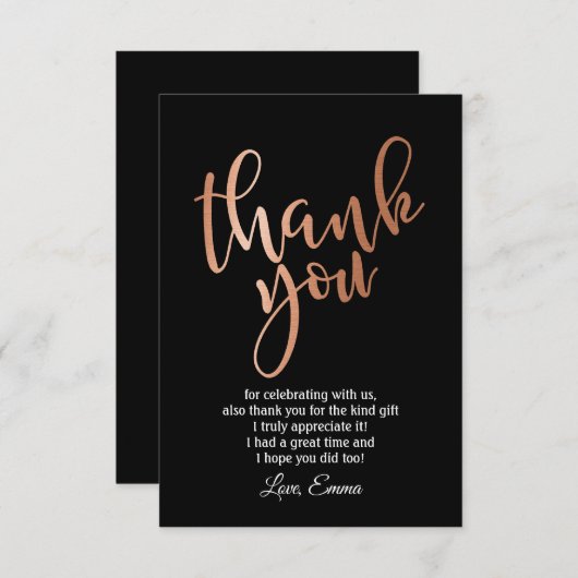 Roos Gold Foil , dank u wel! Kaart (Voorkant / Achterkant)