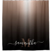 Roos Gold Foil Douchegordijn (Voorkant)