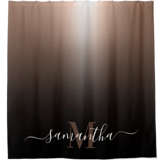 Roos Gold Foil Douchegordijn (Voorkant)