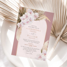 Roos Gold Foil Dusty Roos Pampas Tropical Wedding