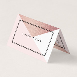 Roos Gold Foil-effect Geometrische dubbele loyalit Visitekaartje