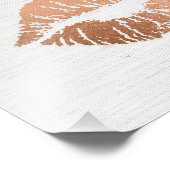 Roos Gold Foil-effect Luscious Lips Wedding Foto Afdruk (Hoek)