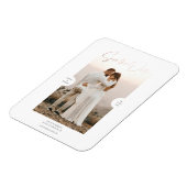 Roos Gold Foil Effect Script De datum Kaart opslaa Magneet (Linkerzijde)