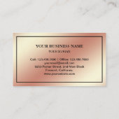 Roos Gold Foil Elegant Black Butterfly Visitekaartje (Achterkant)