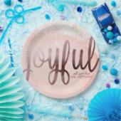 Roos Gold Foil Elegant Kerst Papieren Bordje (Feest)