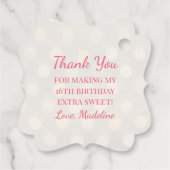 Roos Gold Foil en Glam Bokeh Shimmer Bedankjes Labels (Achterkant)