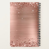 Roos Gold Foil en Glitter Monogram om een lijst op Notitieboek (Achterkant)