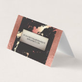 Roos Gold Foil en marmer Pattern Visitekaartje (Achterkant)