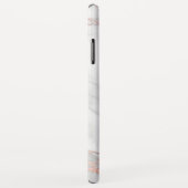 Roos Gold Foil Flamingo op Roze Marmeren Patroon Case-Mate iPhone Case (Achterkant/rechts)