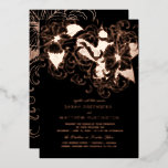 Roos Gold Foil Floral Koi Wedding Invitation Folie Uitnodiging<br><div class="desc">Deze moderne roze Floral Roos Gold Foil Wedding Invitations zijn voorzien van een stijlvol design met elegante koivissen die zijn omgeven door roze bloesems in verbluffende roos goudfolie. Voeg uw douanetekst aan dit ontwerp toe door de "Edit this design sjabloon"vakjes op de rechterkant van het punt te gebruiken, of de...</div>