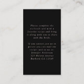 Roos Gold Foil Floral Vrijgezellenfeest Recipe Req Informatiekaartje (Achterkant)