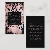 Roos Gold Foil Floral Vrijgezellenfeest Recipe Req Informatiekaartje (Voorkant / Achterkant)