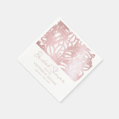 Roos Gold Foil Floral Vrijgezellenfeest Servet (Hoek)