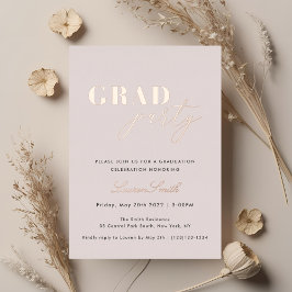 Roos Gold Foil Fotogradatie Party Folie Uitnodiging