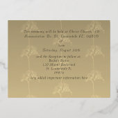 Roos Gold Foil Fresia Wedding Invitations Folie Uitnodiging Briefkaart (Achterkant)